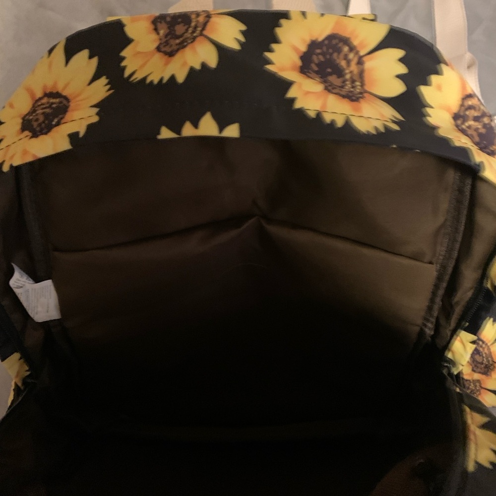 Sunflower Print Backpack Crossbody purse and Accessories Set NWOT - Picture 8 of 8